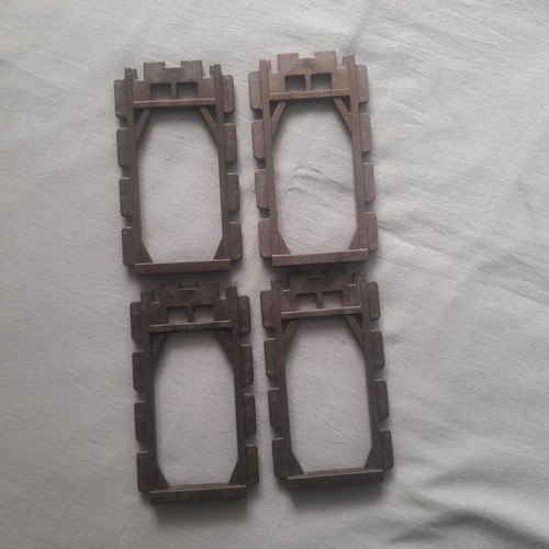 Playmobil wooden castle interior frames knights set of 4 used