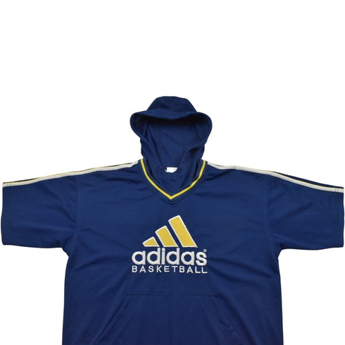 Adidas Vintage Basketball Hooded Shooting Shirt Jersey used, size Large