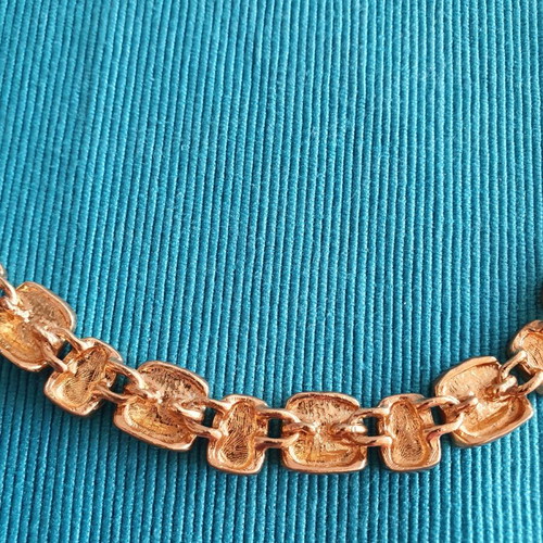 Anne Klein vintage choker necklace used, gold tone