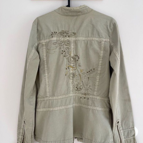 DDP jacket used, size M, grey and green with embroidery