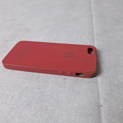 iPhone SE 1st Gen 16GB Space Gray used with red Apple leather case