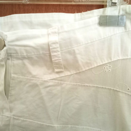 Mini skirt white L like new, summer, low waist