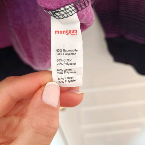 Manguun zip-up hoodie with fleece lining like new, size XL