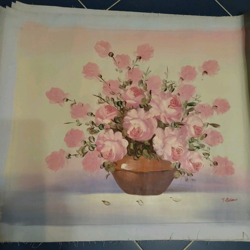 Oil painting on canvas like new, vase with flowers 50x60