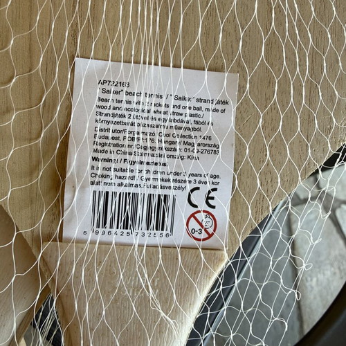 Saiker wooden beach rackets set with ball new
