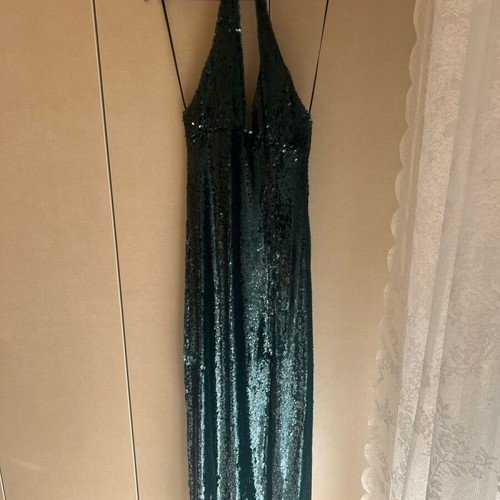 Zara sequined dress new, emerald, size XS