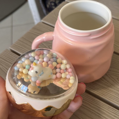 Set of 3 mugs with lids like new