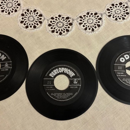 Vinyl record collection used, 89 singles from 60s and 70s