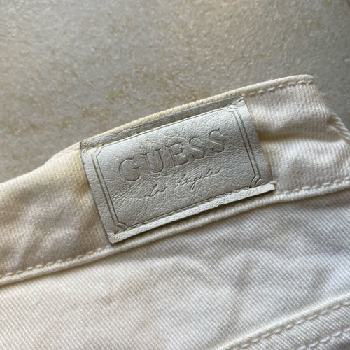 Guess denim mini skirt white like new, size L