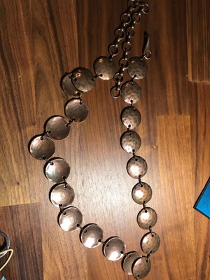 Ζώνη χειροποίητη μπρούτζινη καινούργια, μέγεθος 110