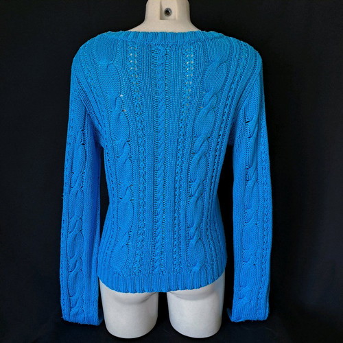 Knitted sweater used blue size L Pink Woman