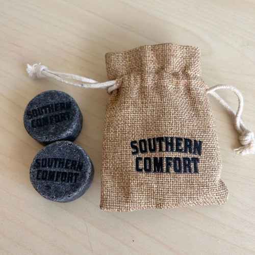 Southern Comfort Whiskey Stones Set with Storage Pouch new