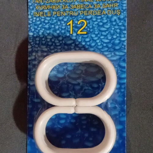 Shower curtain hooks, pack of 2