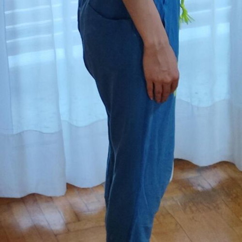 Iso women's cotton pants blue electric like new