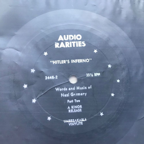 Lp: Hitler’s Inferno, vinyl, record, vinyl, document, Adolf Hitler, archive