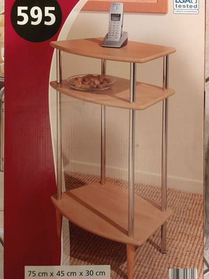 Auxiliary table shelf 3 levels new 75x45x30 cm