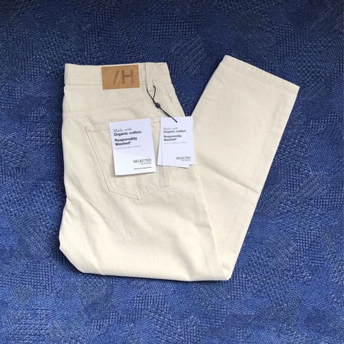 Selected Homme Aldo Relaxed Cropped Jeans new men's cotton pants