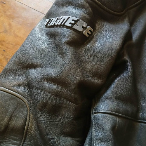 Dainese leather motorcycle jacket used, size XL without protectors