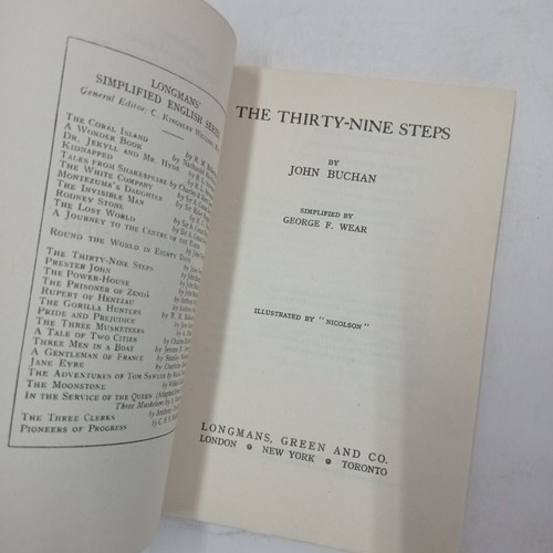 The Thirty-Nine Steps book used, English, 1952 edition