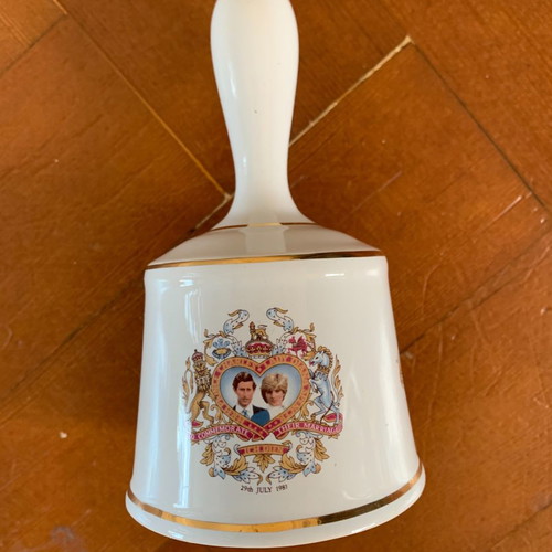 Porcelain bells, pack of 2, Japanese and English design