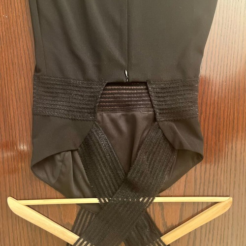 Midi black evening dress like new, size medium, On Line