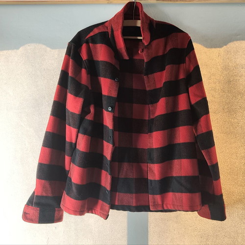 Allsaints Drytown shirt jacket like new, red and black buffalo check wool
