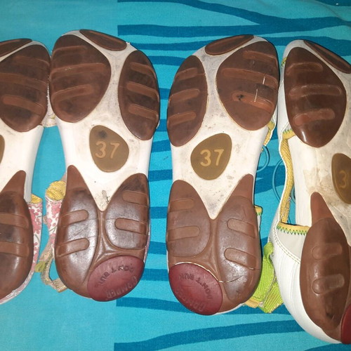 Camper sandals used, set of 2, size 37, colorful