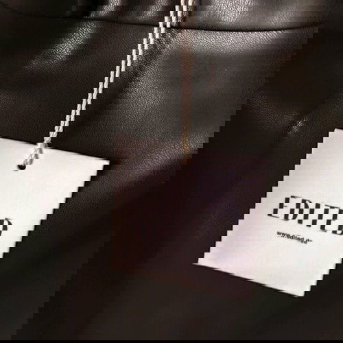 Δερμάτινη φούστα Edited καινούργια, μαύρη, μέγεθος XL / 42 / 14