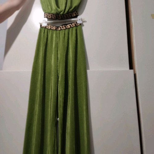 Women's set palazzo and crop green like new