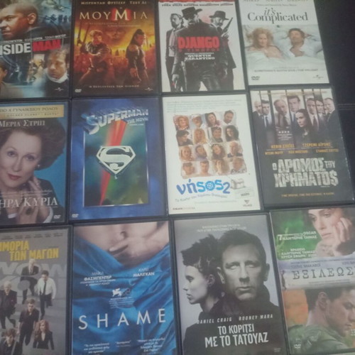 DVD in like new condition, pack of 12, comedy, action, crime, adventure