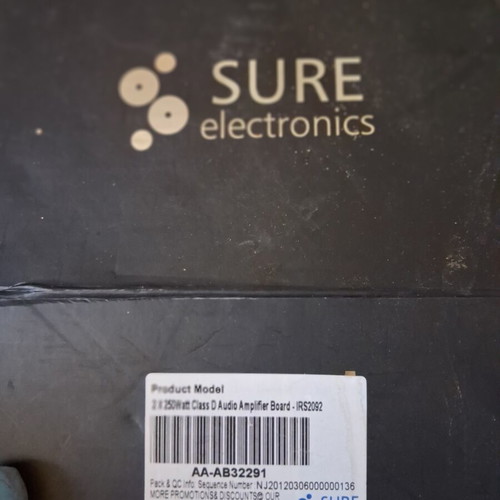Sure Electronics 2×250W Class D Audio Amplifier Board IRS2092 like new