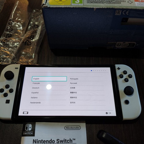 Nintendo Switch OLED Super Mario Bros Wonder Edition used console bundle