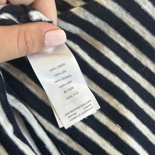 J.CREW striped blouse used, gray and blue, size XS