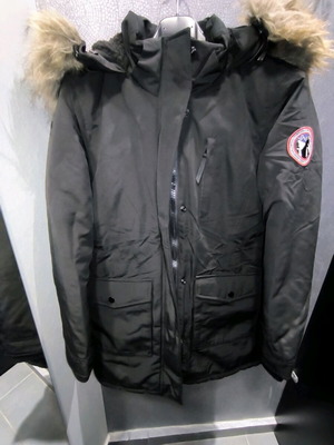 Clockhouse black thermal jacket new with hood and removable fur