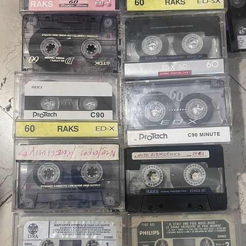 Vintage Audio Cassette Collection used, 40 pieces BASF Sony RAKS