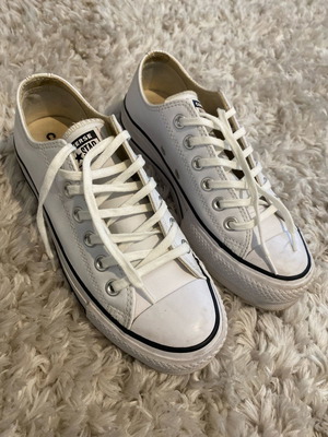 All Star leather platform shoes used, size 36.5, white