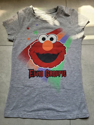 Τοπ Sesame Street Elmo Groupie XS καινούργιο, γκρι πολύχρωμο