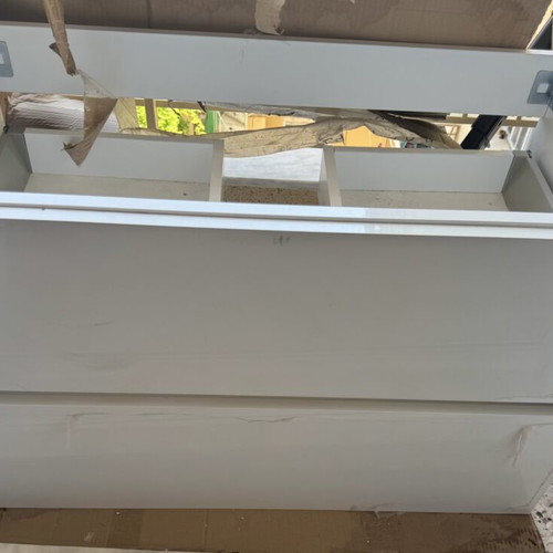 Lakiotis Bathroom Sink Base with 2 Drawers like new, white