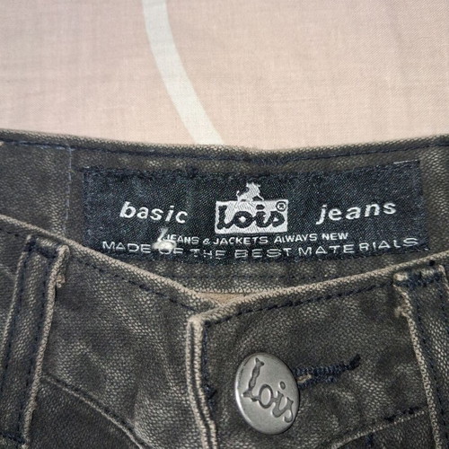 Lois Basic Jeans Straight Fit Vintage Washed Charcoal Black