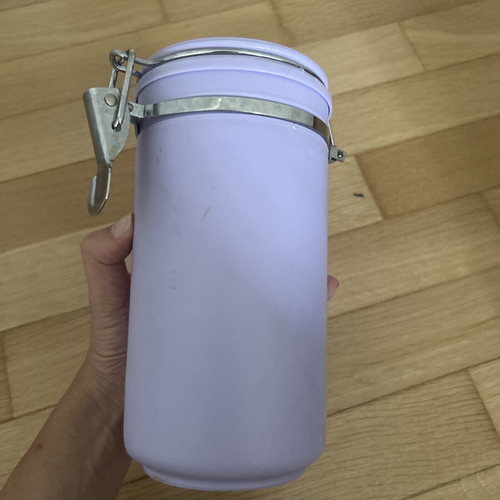 Plastic purple food storage jar like new