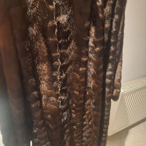Mink fur coat long, like new, brown