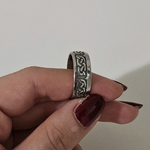 Ring for men used with Celtic knot design steel gold plated