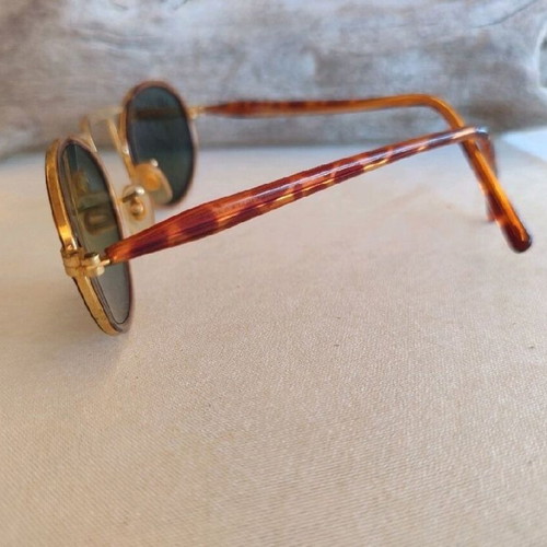 Vintage 90s Sunglasses new, brown and gold, Italian made