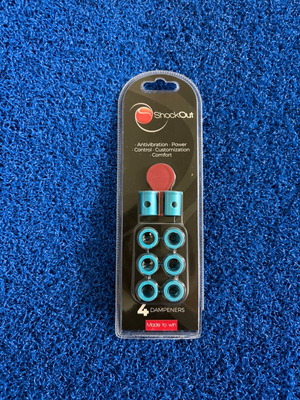 Shockout antivibration dampeners for padel rackets, blue, new