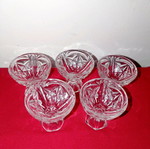 Vintage crystal liqueur glasses shot glasses set of 5 like new
