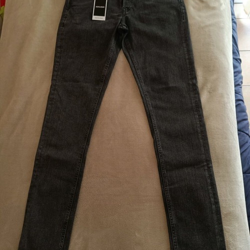 Jack & Jones men's slim jeans new, black and grey, 100% cotton