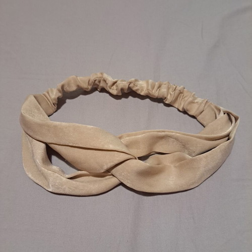 Hairband with elastic like new, beige