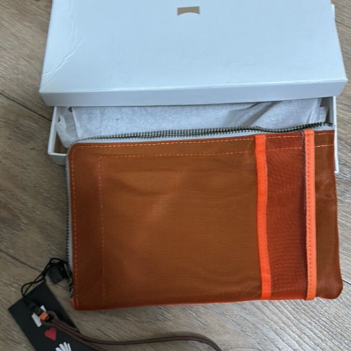 Camper orange wristlet bag 14x22 new