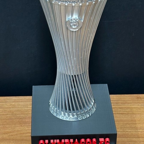 UEFA Conference League Olympiacos trophy with base new