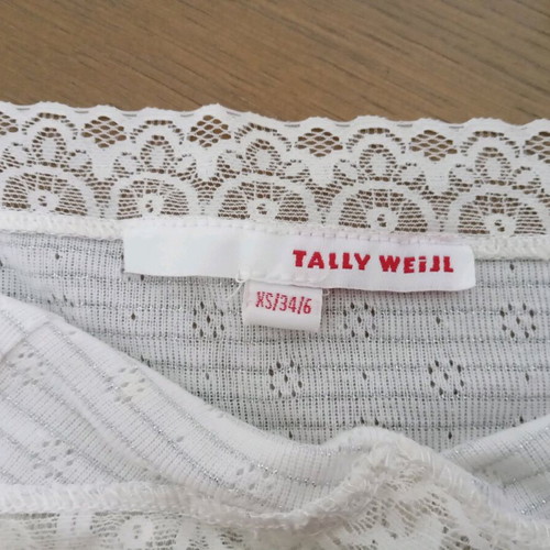 Tally Weijl pajama set used XS-S black shorts and white tank top